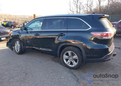 2015 Toyota Highlander Limited V6 from USA, damaged, VIN 5TDDKRFH7FS178555